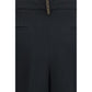 Black Acetate Casual Pants