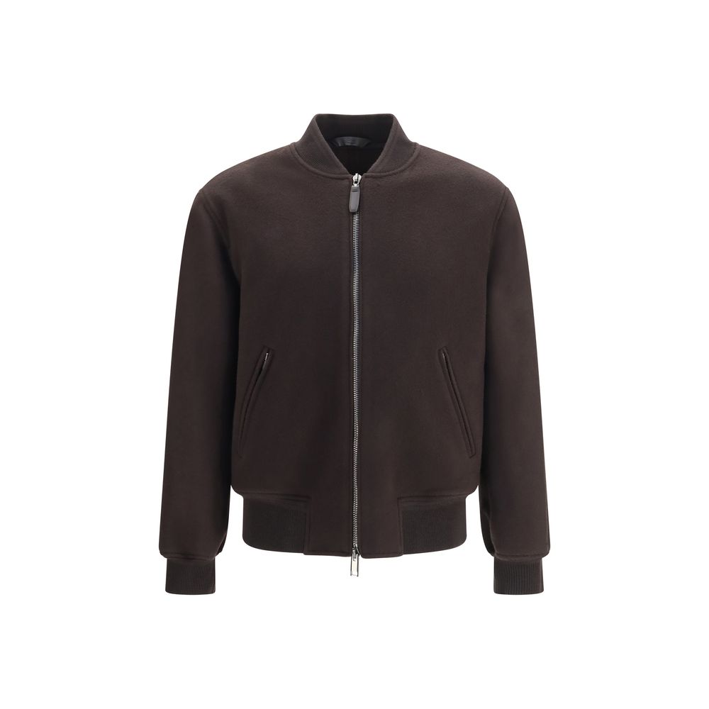 Brown Wool Oves Aries Bomber