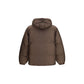 Brown Nylon Full-Length Jacket