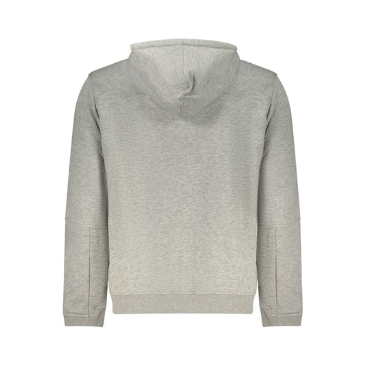 Gray Polyester Men Sweatshirt
