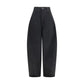 Black Cotton Casual Pants