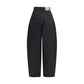 Black Cotton Casual Pants