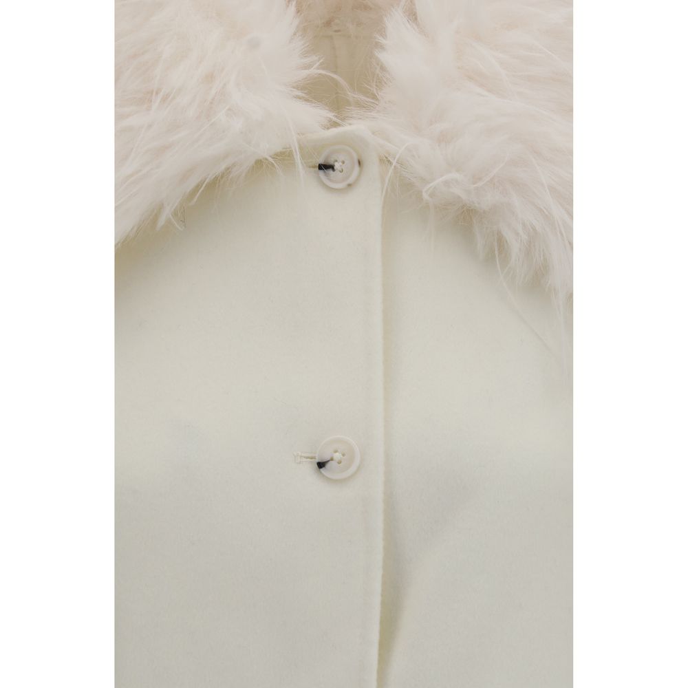 White Wool Oves Aries Full-Length Jacket
