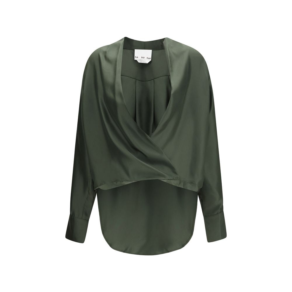 Bicolor Silk Blouse