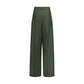 Bicolor Silk Casual Pants