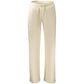 Beige Lyocell Women Trouser