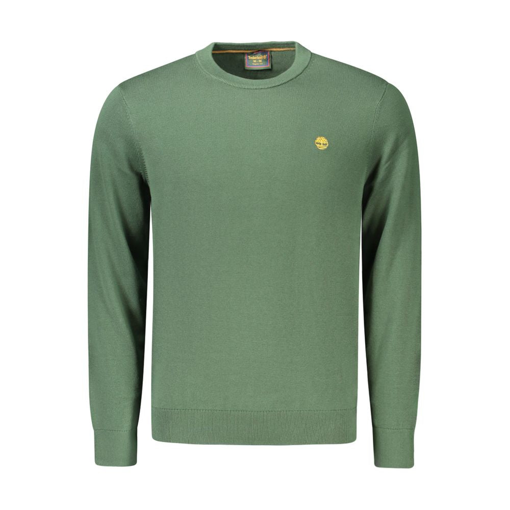 Green Cotton Men's Sweater
