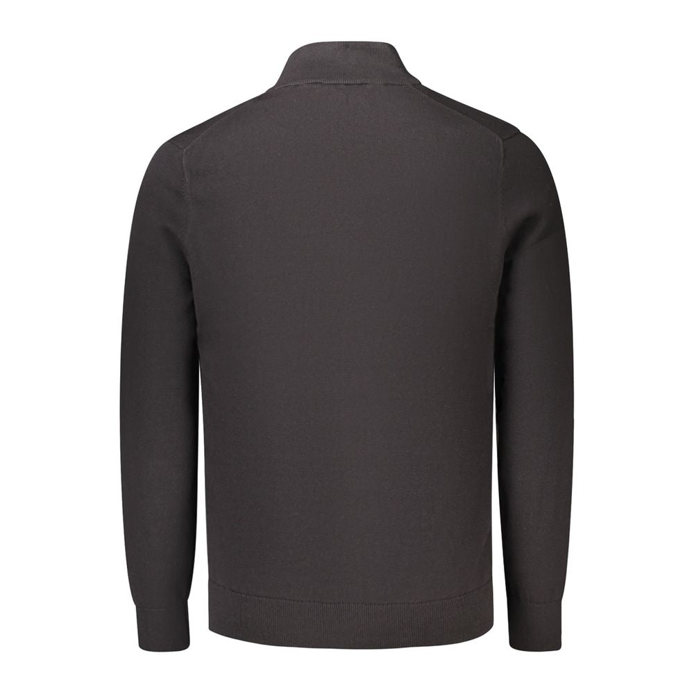 Black Cotton Men's Sweater
