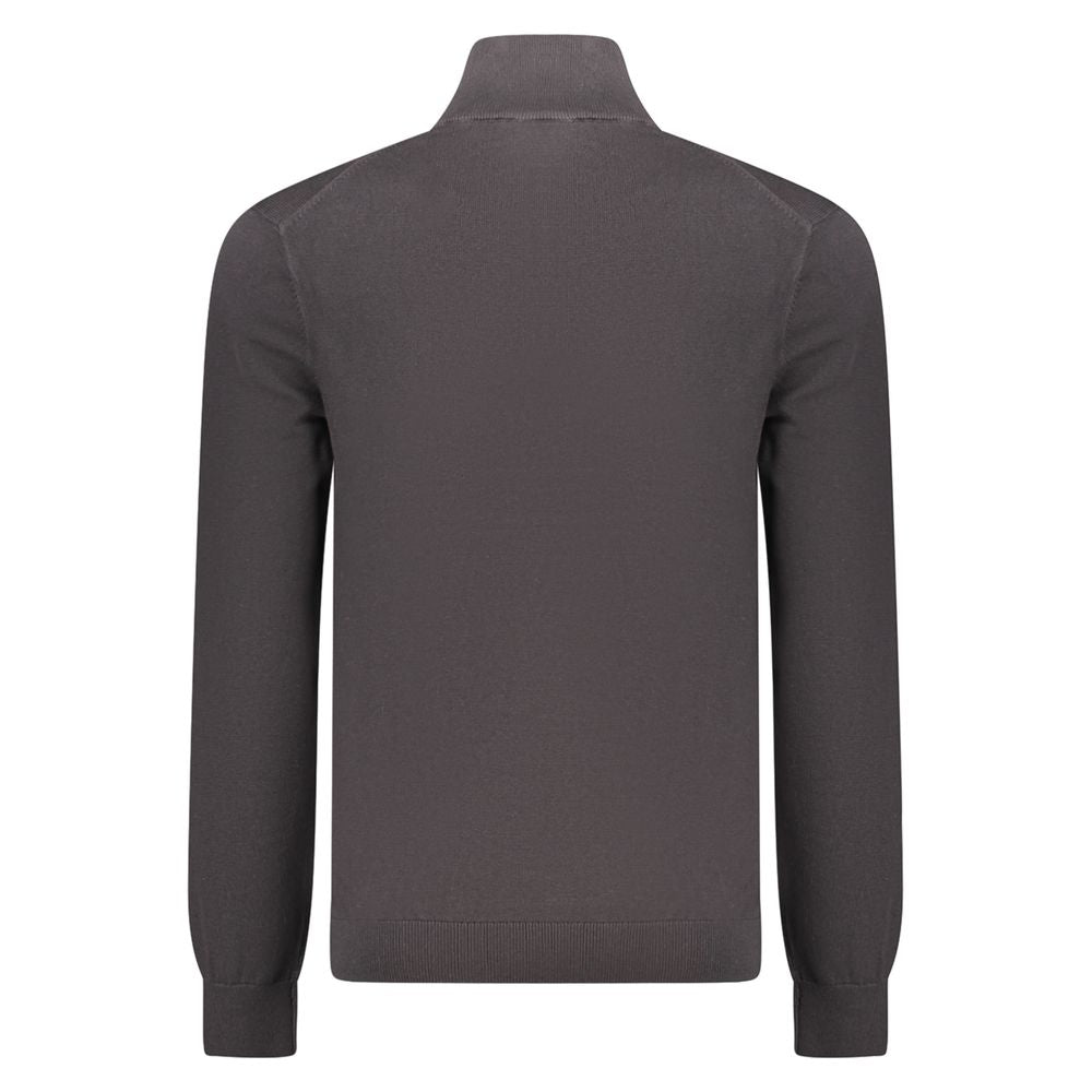 Black Cotton Men's Sweater
