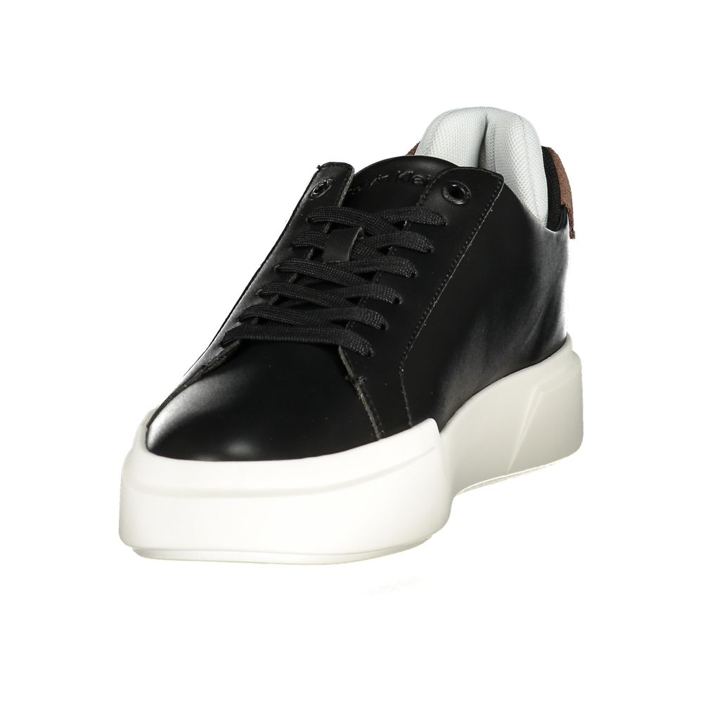 Black Polyurethane Men's Sneaker