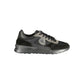 Black Polyester Athletic Sneakers