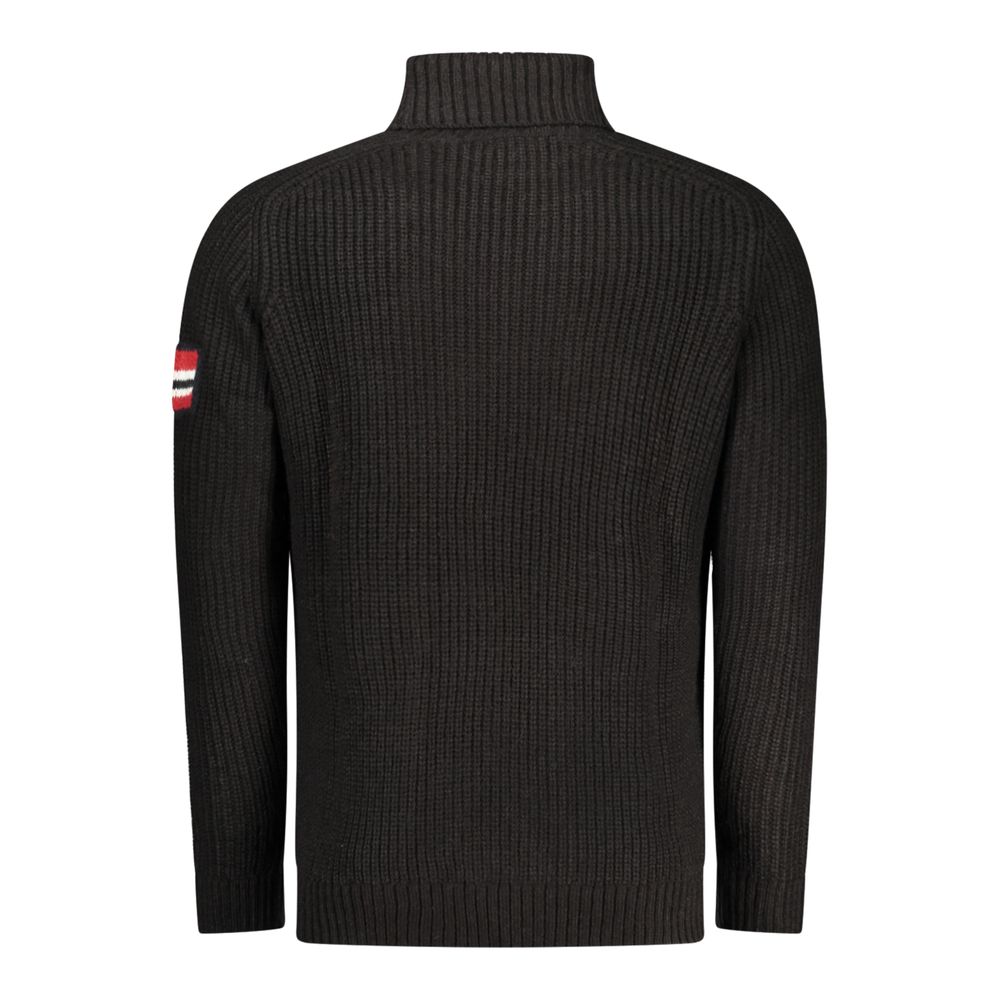 Black Acrylic Men Sweater