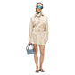 Beige Polyester Full-Length Jacket