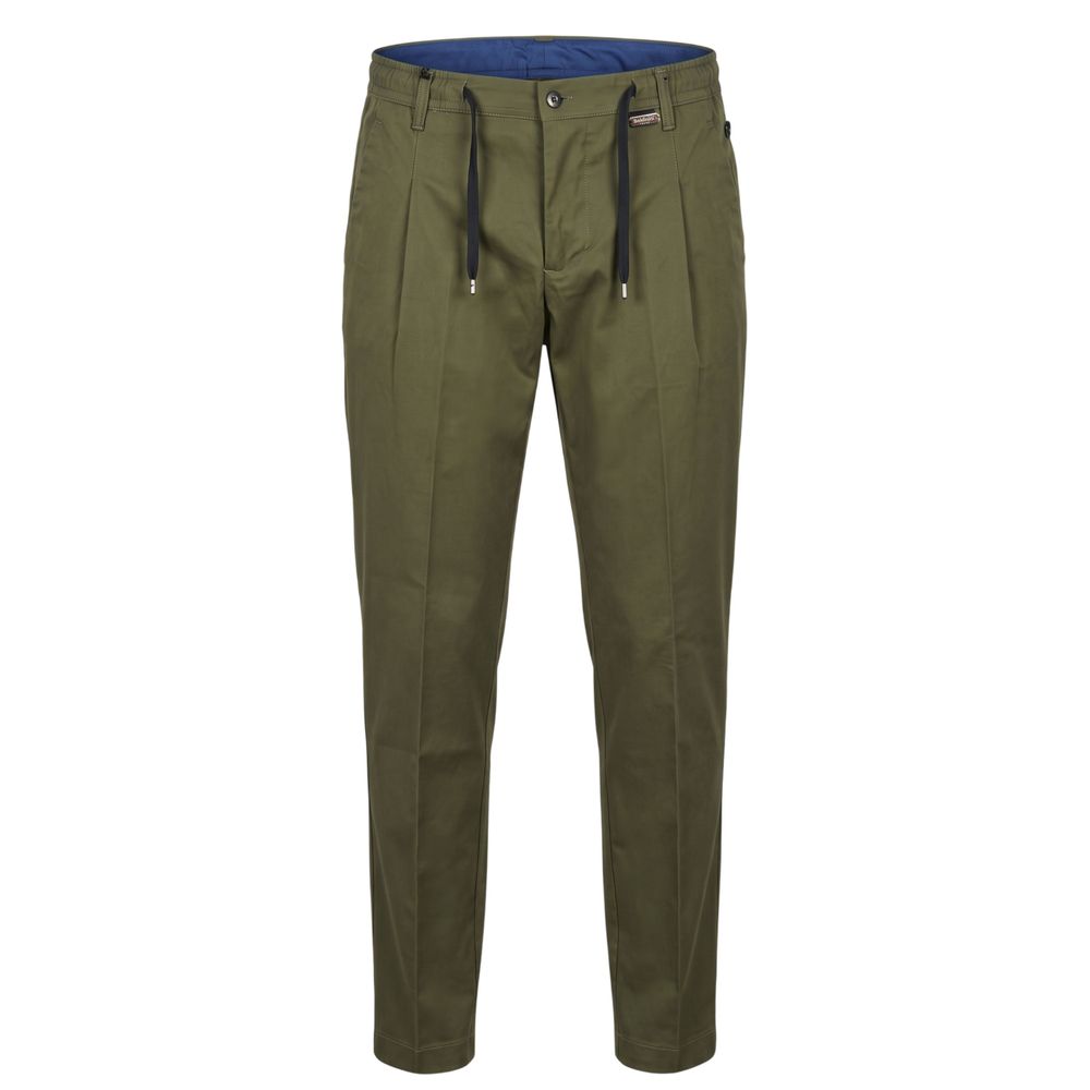 Green Cotton Men Pants