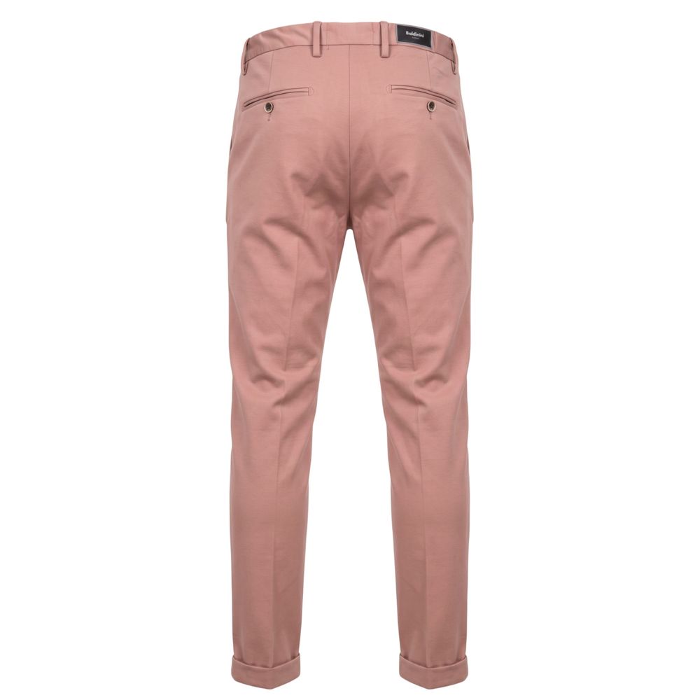 Pink Viscose Men Pant