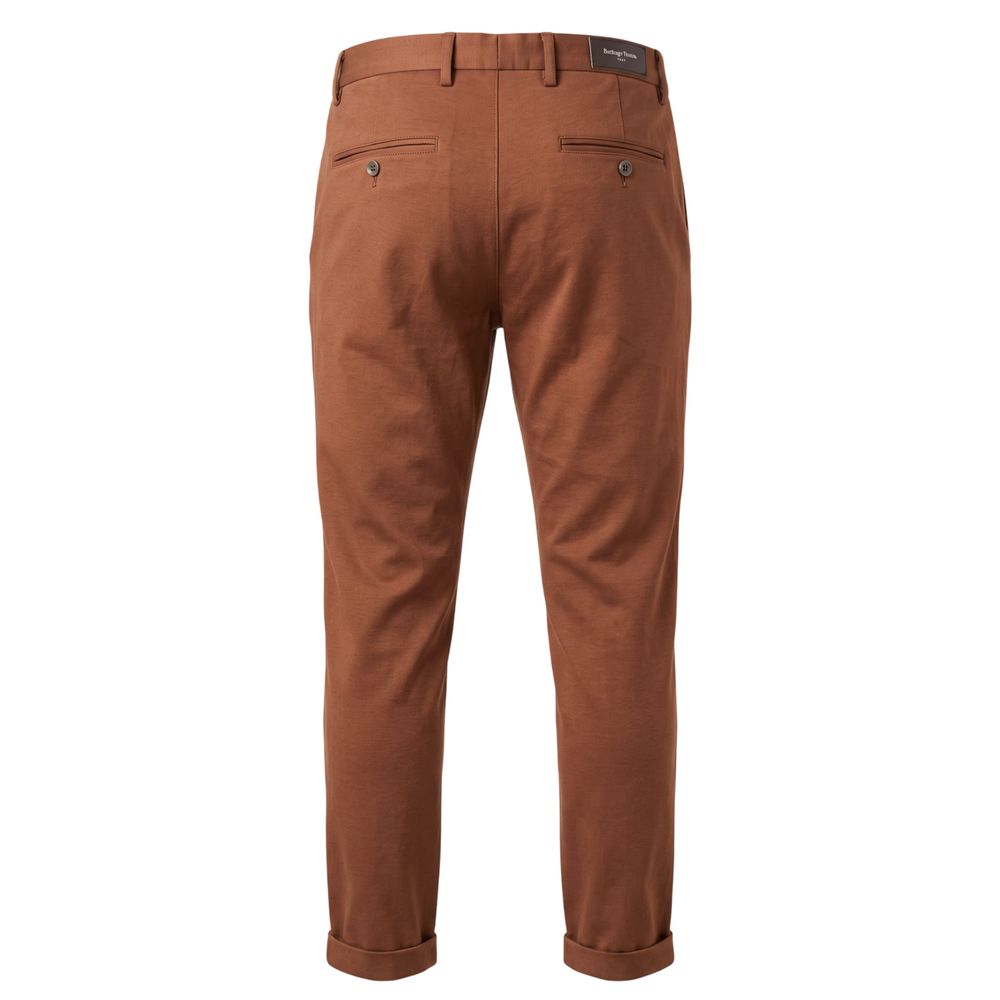 Brown Viscose Men Pants