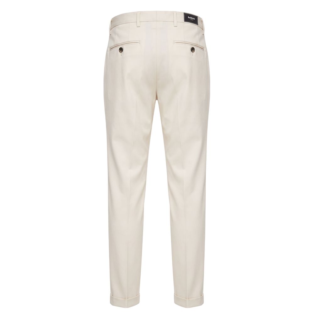 White Viscose Men Pants
