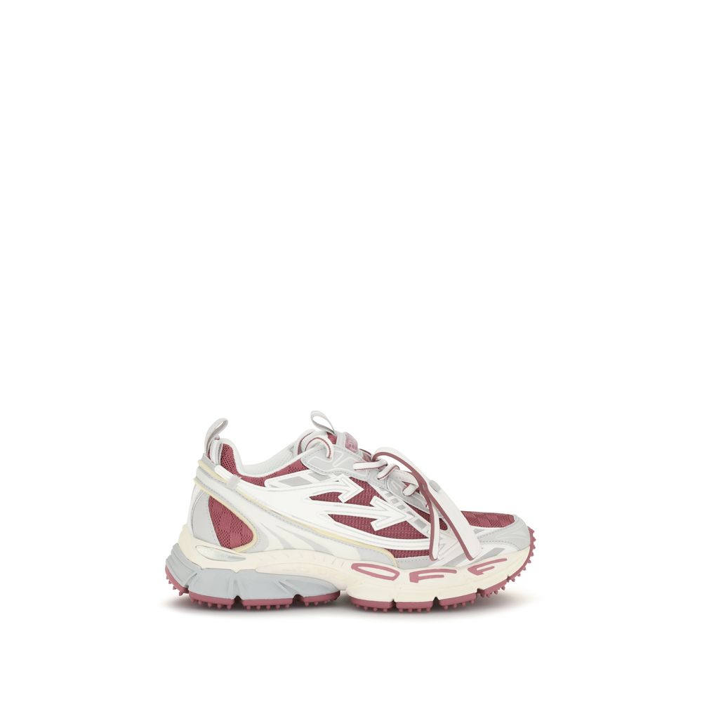 White Fabric Athletic Sneakers