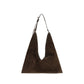 Brown Suede Leather Shoulder Bag