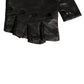 Black Embellished Wrist Length Fingerless Gloves