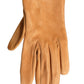 Tan Genuine Leather Suede Elbow Length Gloves