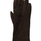 Brown Genuine Leather Suede Elbow Length Gloves