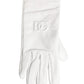 White Genuine Leather Embossed DG Logo Gloves