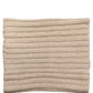 Light Beige Ribbed Knit Neck Warmer Scarf