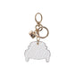 Beige Polyethylene Keychain