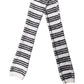 White Black Striped Skinny Neck Warmer Scarf