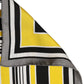 Black Yellow Silk Logo Square Foulard Scarf