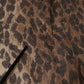 Brown Leopard Cashmere Shawl Stole Scarf