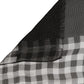 Black White Napoli Silk Gingham Shawl Scarf