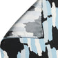 Black Blue Abstract Silk Shawl Stole Scarf