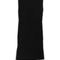 Black Cashmere Ribbed Knit Neck Warmer
