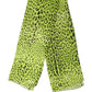 Green Leopard Print Silk Shawl Stole Scarf