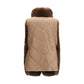 Brown Polyester Sleeveless Jacket