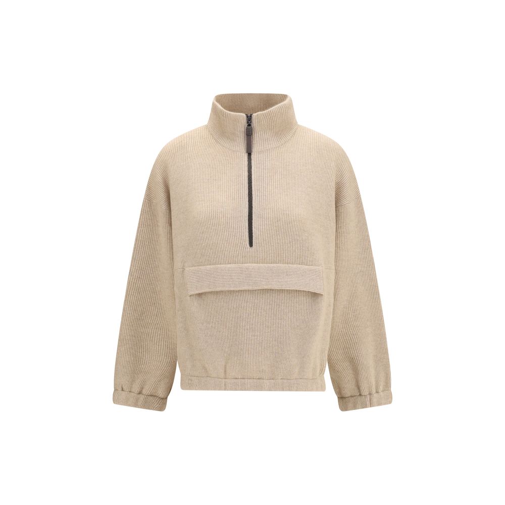 Beige Cashmere Sweatshirt