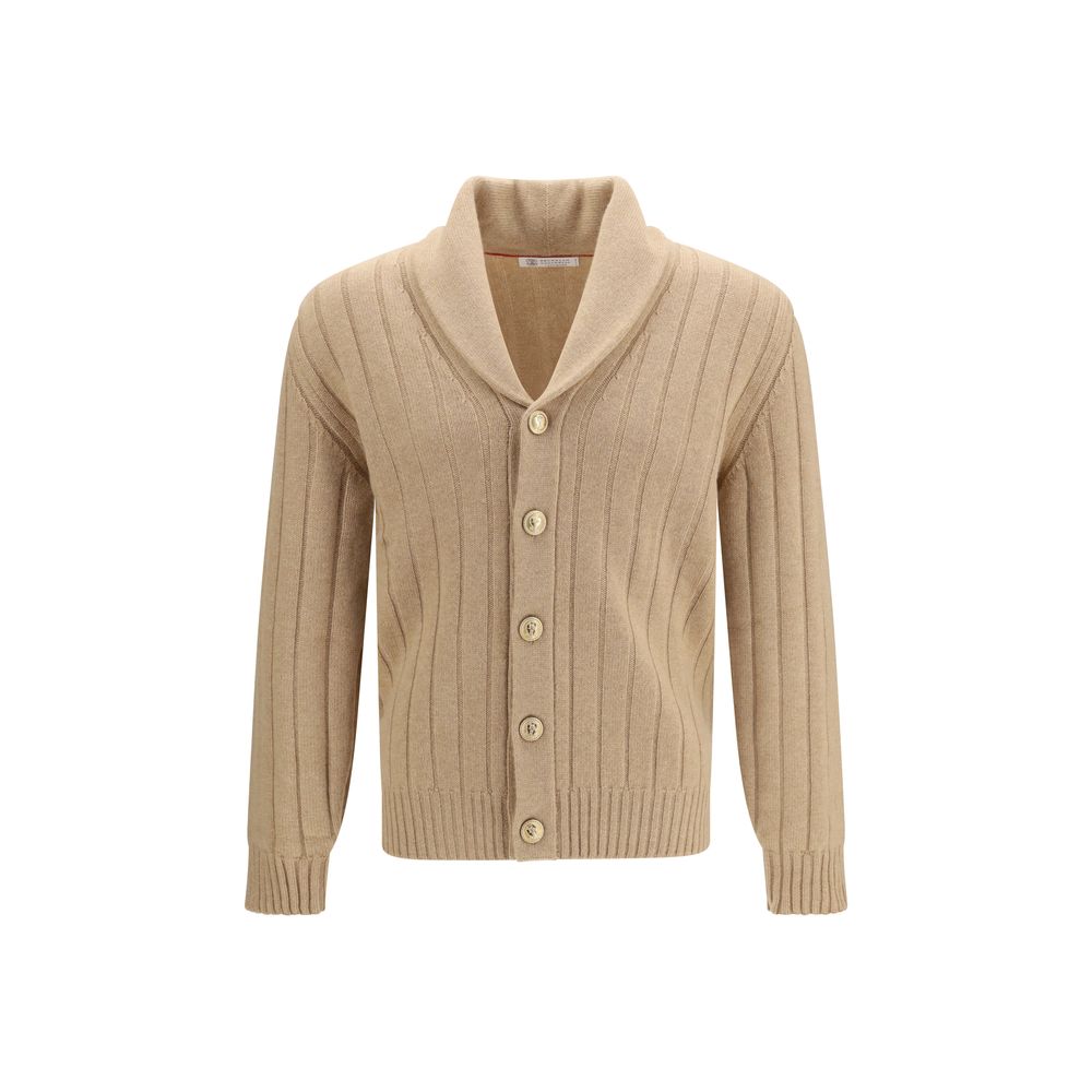 Beige Cashmere Cardigan