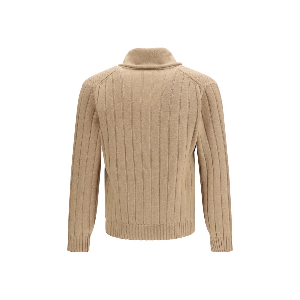 Beige Cashmere Cardigan