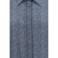 Blue Silk Pattern Shirt