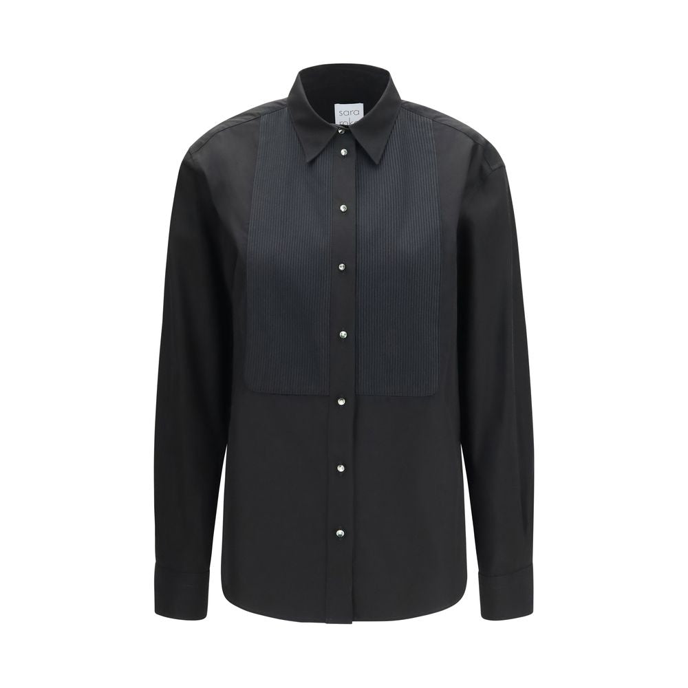 Black Cotton Dress Shirt