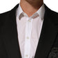 Black Embroidered Single Breasted Jacket