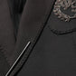 Black Embroidered Single Breasted Jacket