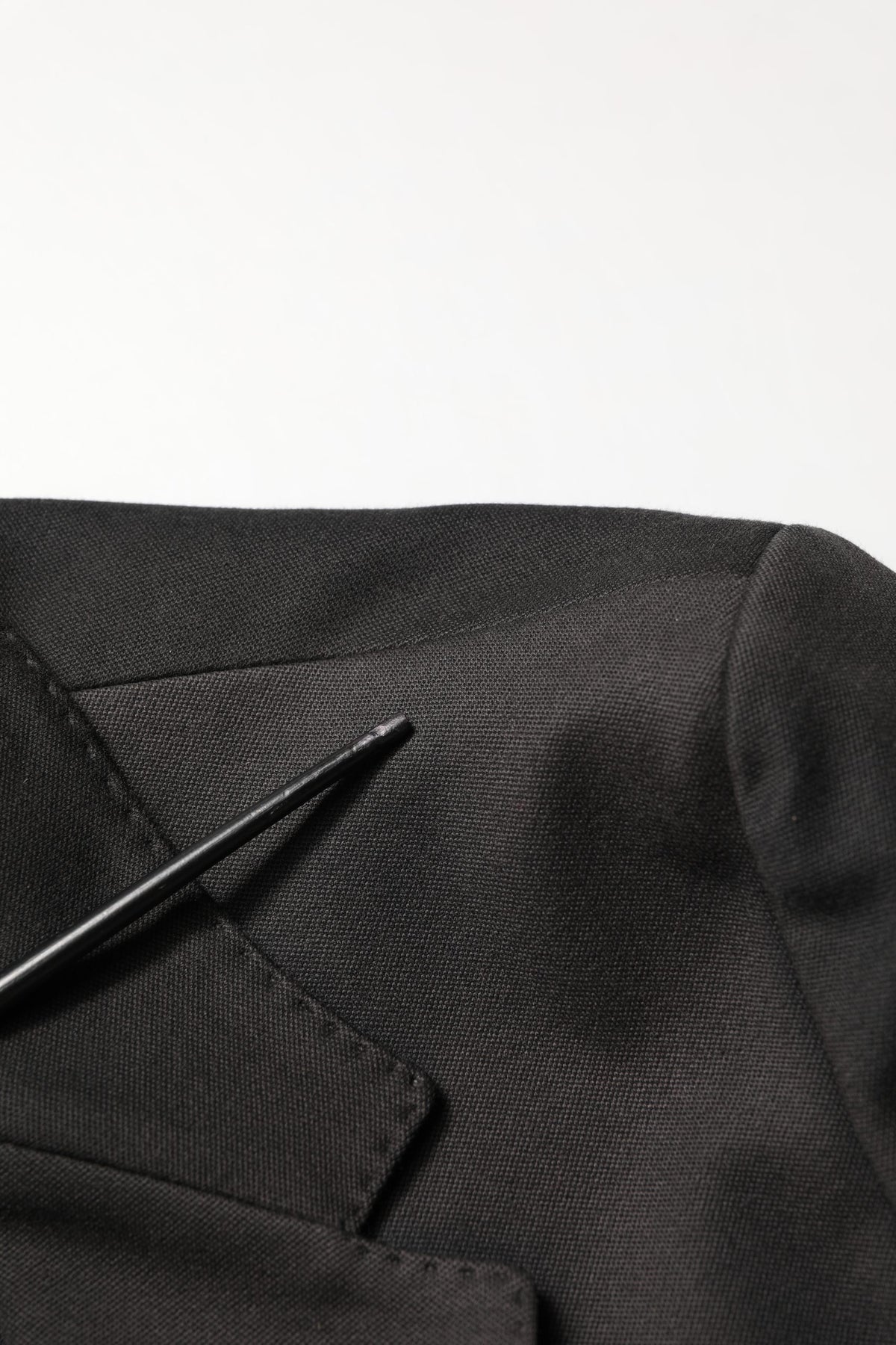 Black Embroidered Single Breasted Men Jacket
