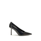 Black Goatskin High Heel Pumps