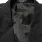 Black Pinstripe Men Single Breasted Jacket