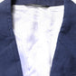 Dark Blue Flax Men Single Breasted Jacket