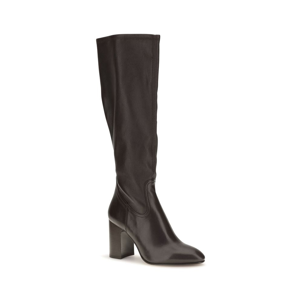 Black Calf Leather Bos Taurus High Heel Boots