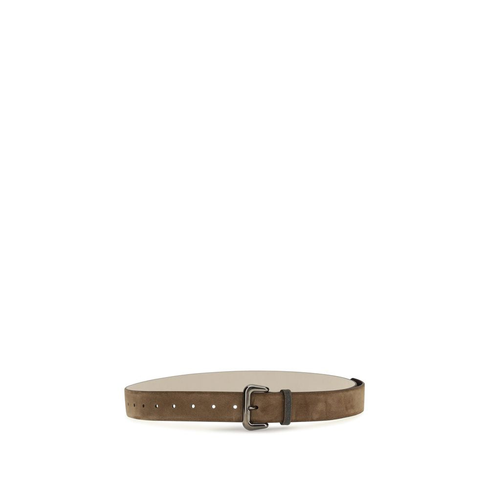 Brown Suede Leather Belt